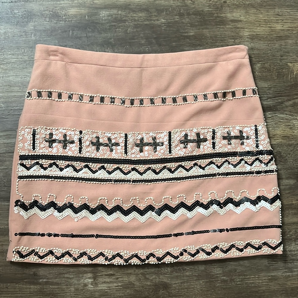 Ya Los Angeles Sequined Pink Skirt